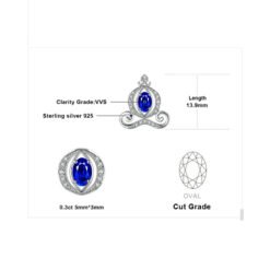 sapphire stud earrings 218-05