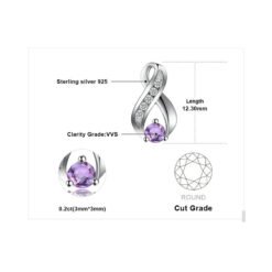 silver earrings with stones 223-05
