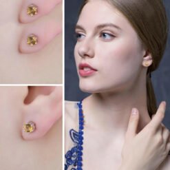 yellow stone earrings 233-03