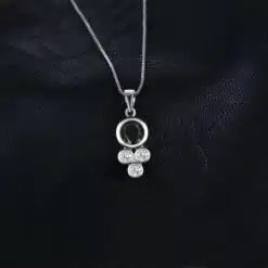 black stone necklace 263-02