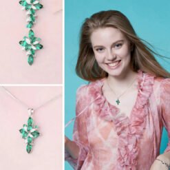 flower stone necklace 278-03