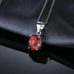 garnet pendant necklace 298-02
