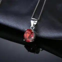 garnet pendant necklace 298-02