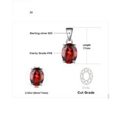 garnet pendant necklace 298-04