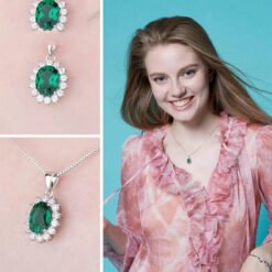 green stone necklace 275-04