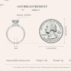 moissanite round engagement rings 301-04