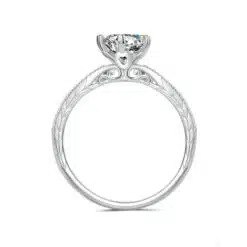moissanite round engagement rings 301-05