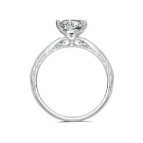 Moissanite Round Engagement Rings For Women