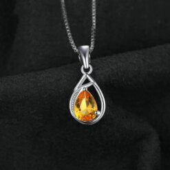 orange sapphire necklace 250-02