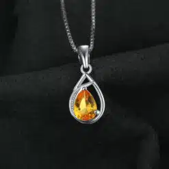 orange sapphire necklace 250-02