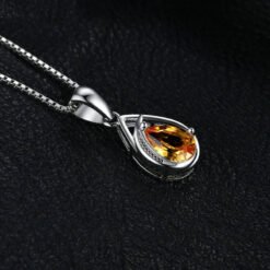 orange sapphire necklace 250-04
