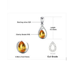 orange sapphire necklace 250-05