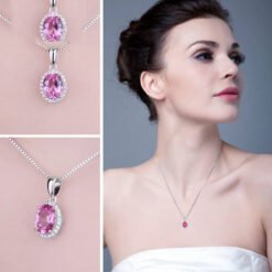 pink sapphire necklace 288-03