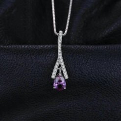 purple stone necklace 262-02