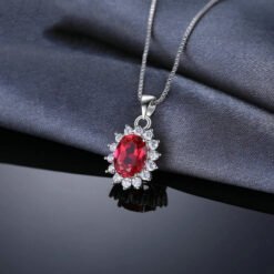 red stone necklace 271-04