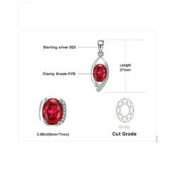 ruby pendant necklace 248-05