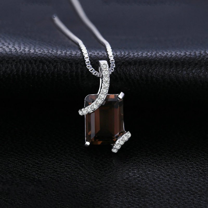 smoky quartz necklace 245-02
