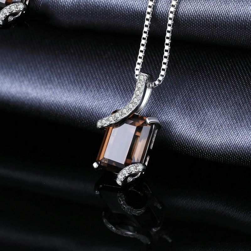 smoky quartz necklace 245-04