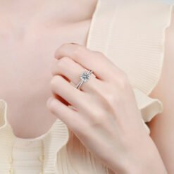 1 carat moissanite ring 333-002