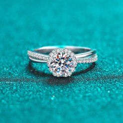 1 carat moissanite ring 333-004