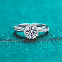 1 carat moissanite ring 333-004