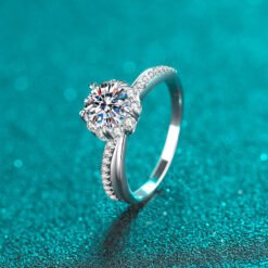 1 carat moissanite ring 333-005