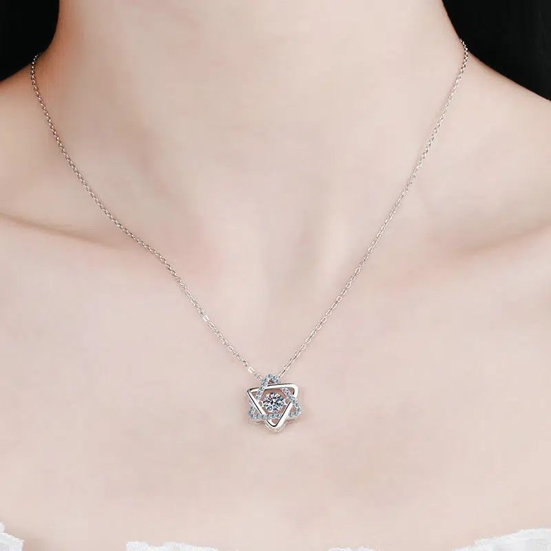 6 point star necklace 395-003