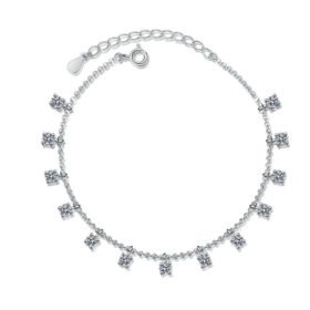 Moissanite Bracelet Ladies 1.3 CT Four Prong GRA certified
