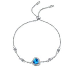 blue moissanite bracelet 439-001
