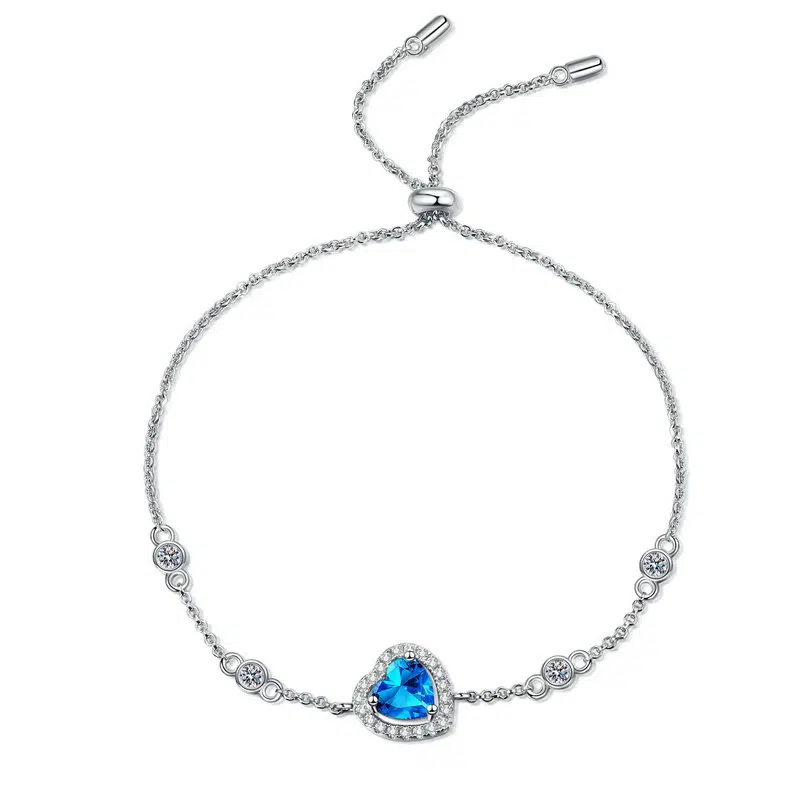 blue moissanite bracelet 439-001
