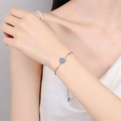blue moissanite bracelet 439-002