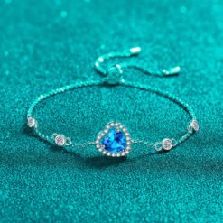 blue moissanite bracelet 439-003