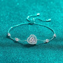 blue moissanite bracelet 439-005