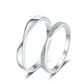 Couple Rings 925 Sterling Silver Moissanite ring