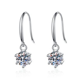 Drop Earrings Drop Moissanite Silver