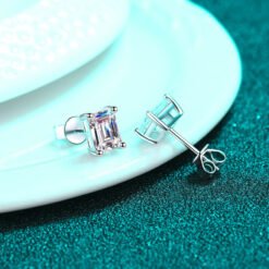 emerald cut earrings 422-002