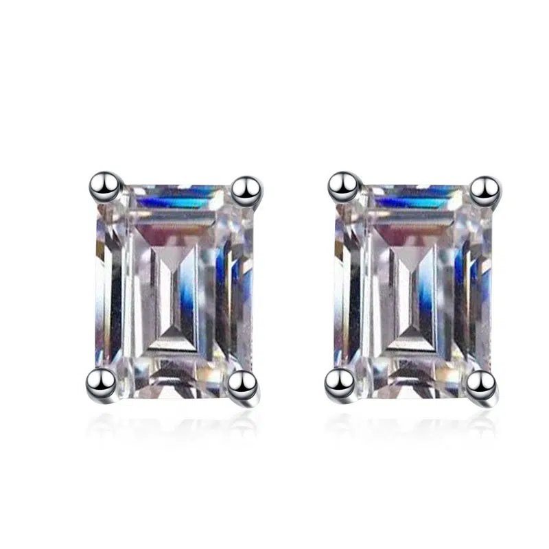 emerald cut earrings 422-003
