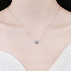 emerald cut necklace 391-002