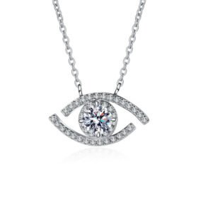 Evil Eye Necklace With Moissanite