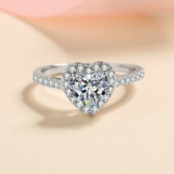 heart moissanite ring 336-004