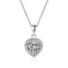 heart pendant necklace silver 385-001