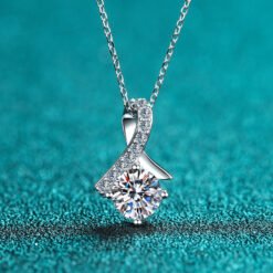 heart pendant necklace silver 386-001