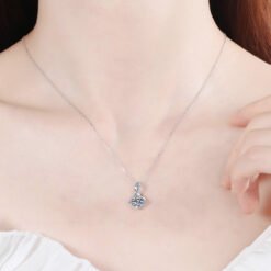 heart pendant necklace silver 386-002