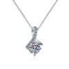 heart pendant necklace silver 386-005