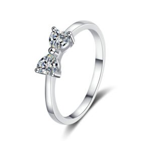 Heart Promise Rings Women Moissanite Ring