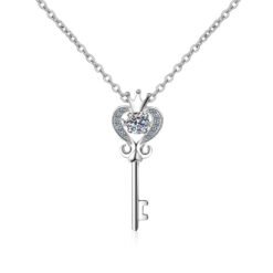 key necklace silver 407-002