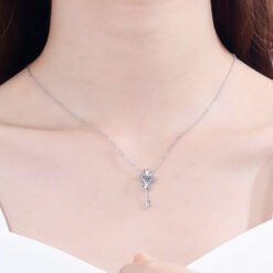 key necklace silver 407-003
