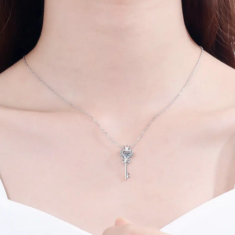 key necklace silver 407-003