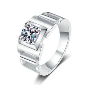 Men Moissanite Rings 1 Carat