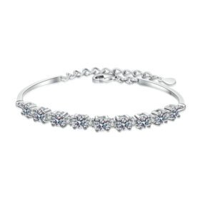 Moissanite Bracelet Womens 2.7 CT 925 Sterling Silver
